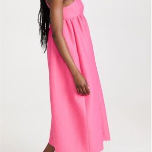 Rachel Comey Manina Dress, crinkled double-gauze, Frayed hem, hip pockets